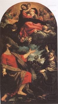 The VIrgin Appearing to ST Luke and ST Catherine (mk05), Annibale Carracci